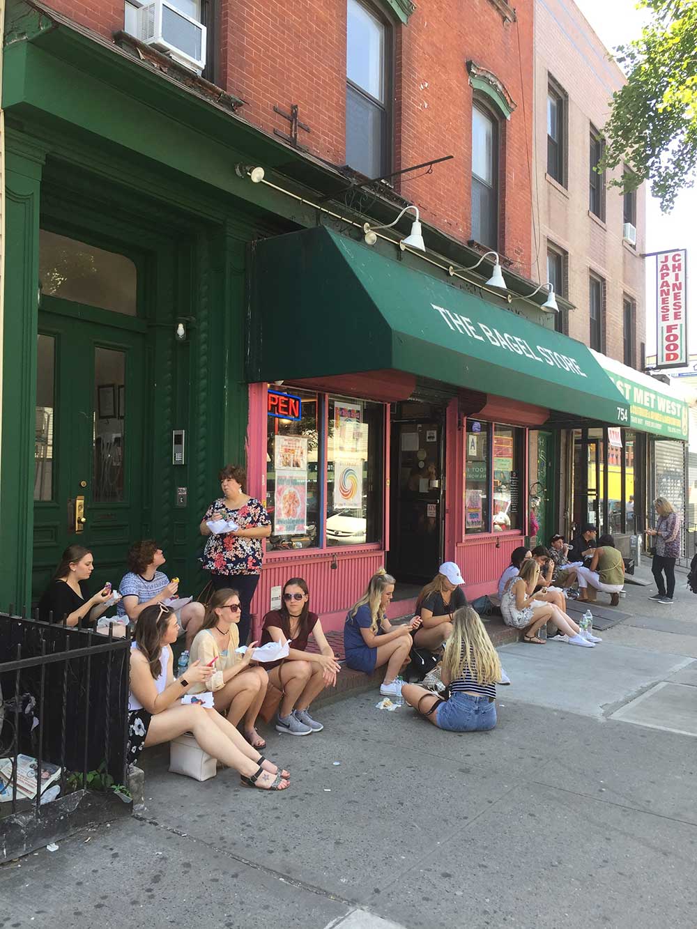 The bagel store, creator of the Rainbow bagel