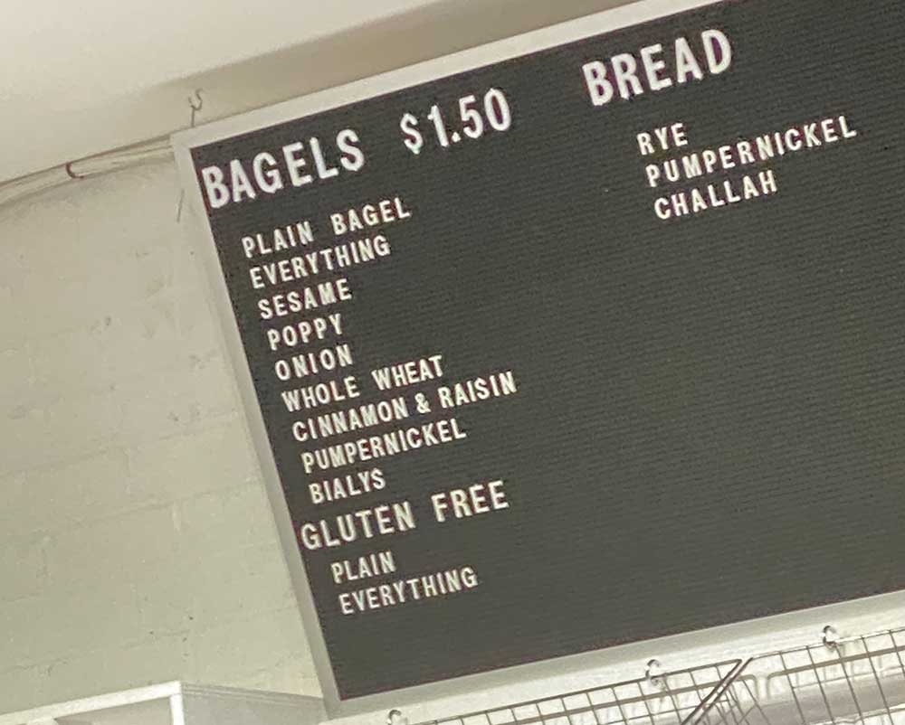 Simply nova will have bagels and breads