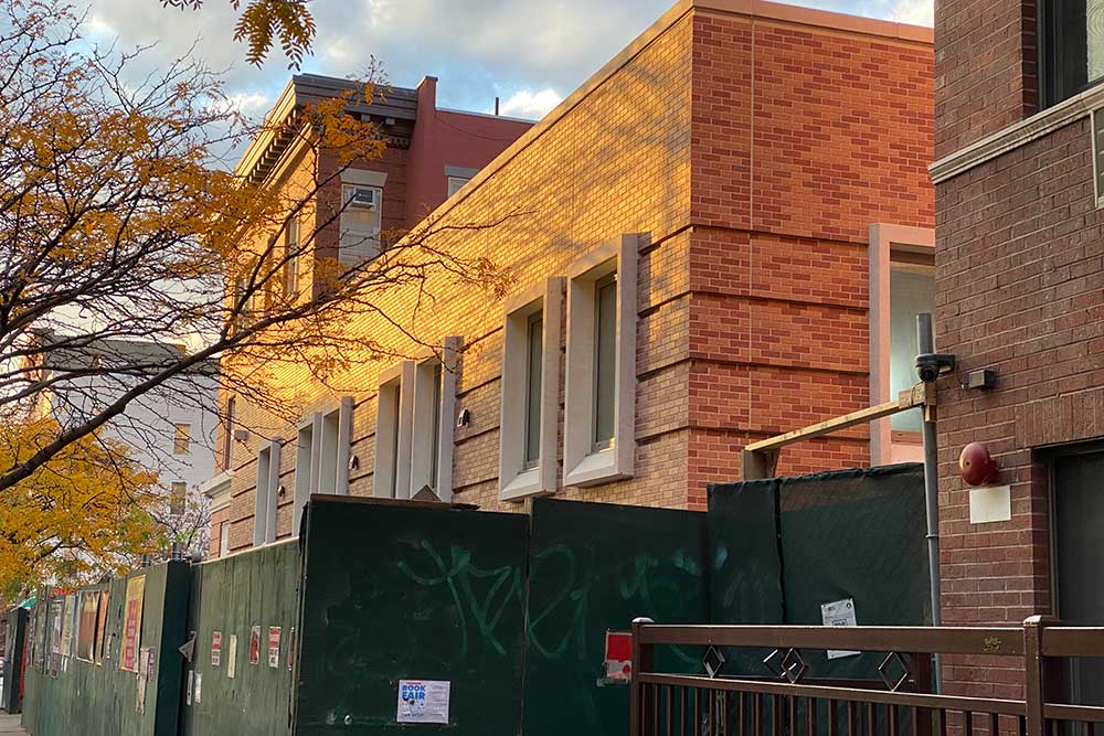 the next extension at ps132 looks like a pre-fab building