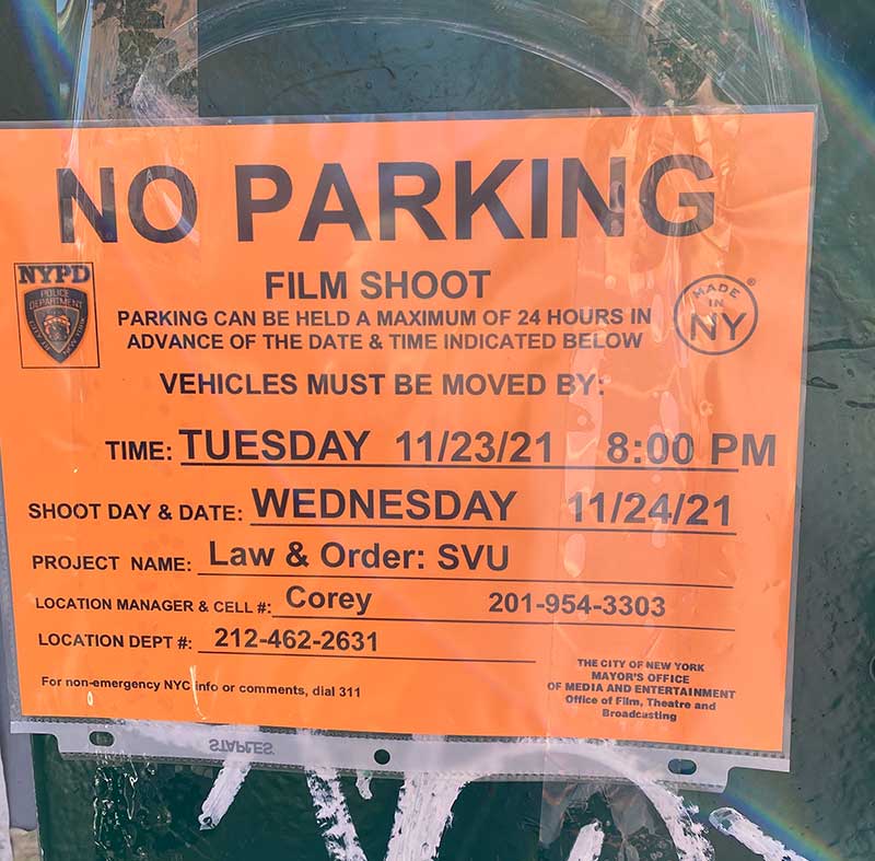 law and order filming