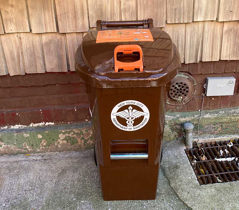 brooklyn composting bin from nyc department of sanitation