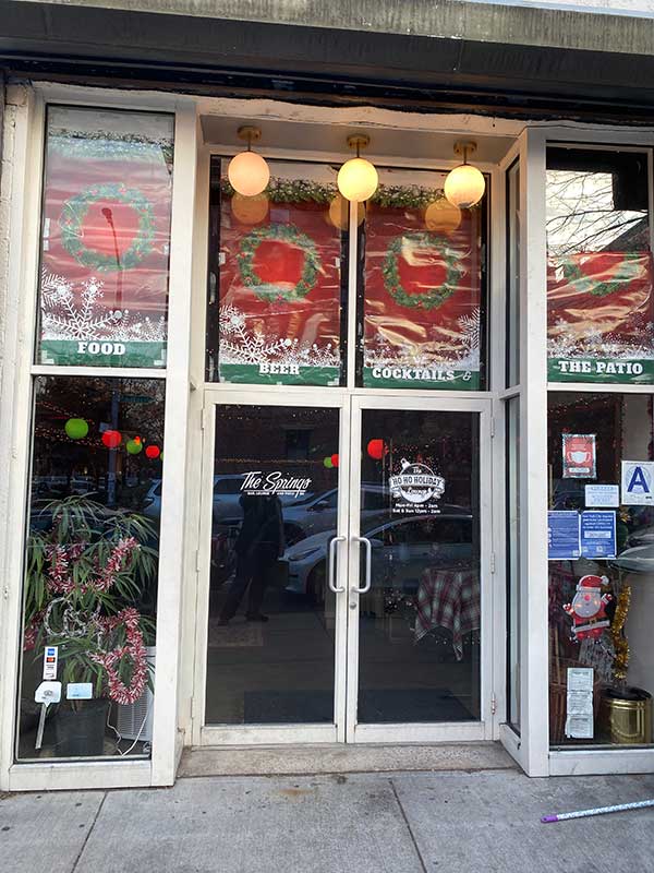 The Springs in Greenpoint has converted to the Ho Ho Holiday lounge