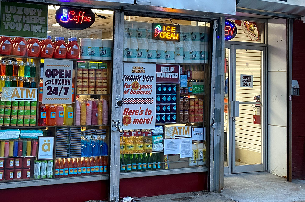 haagen-dazs ice cream has a fake bodega set up at 71 moore street in east williamsburg filled with colorful fake products