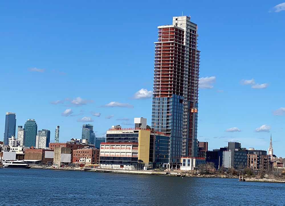 Calyer Place rises on the williamsburg waterfront