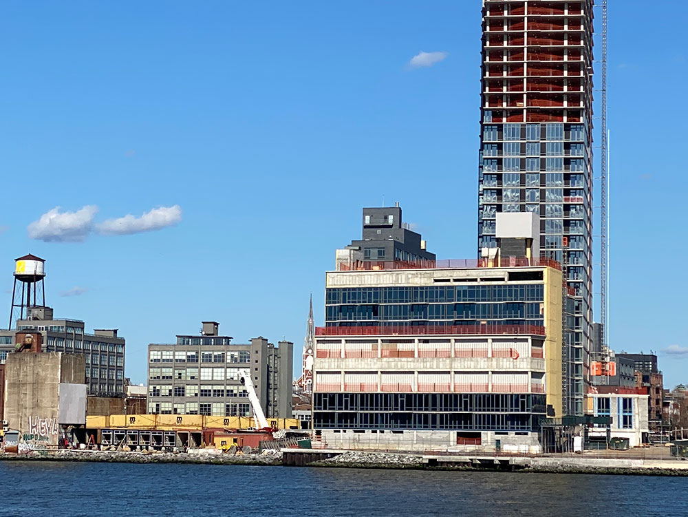 Calyer Place rises on the williamsburg waterfront