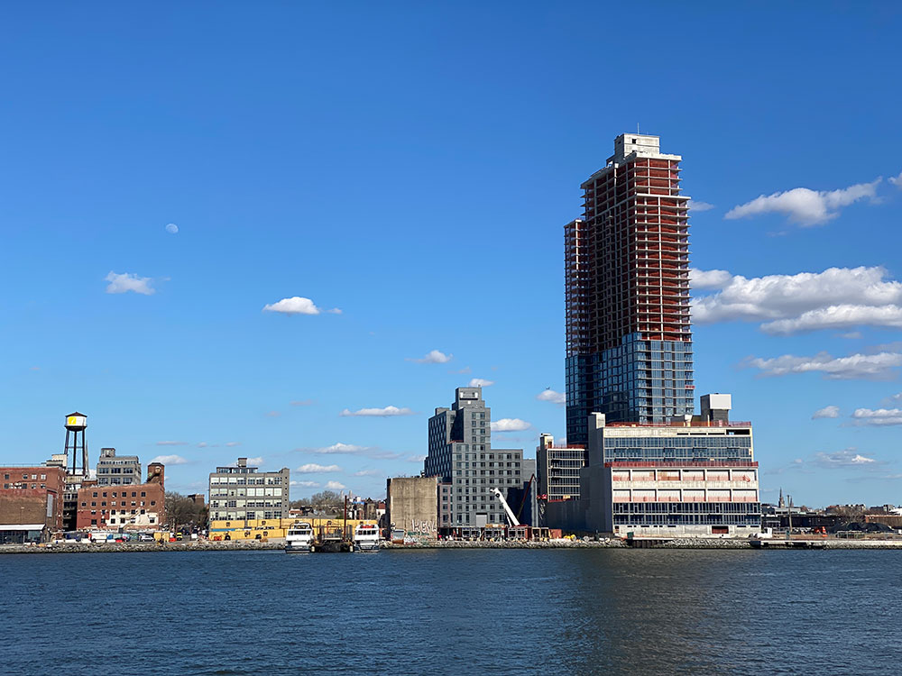 Calyer Place rises on the williamsburg waterfront