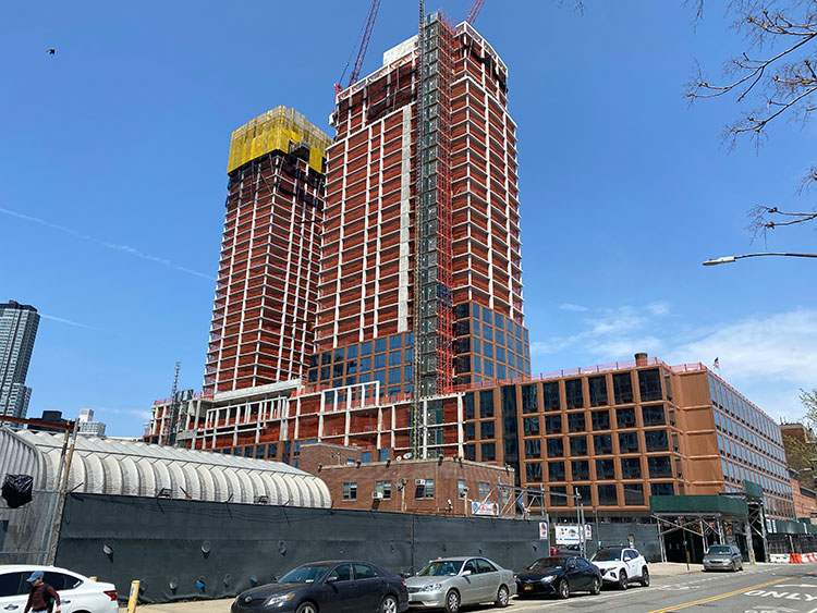 77 Commercial Street in Greenpoint is a two tower devleopment along the waterfront