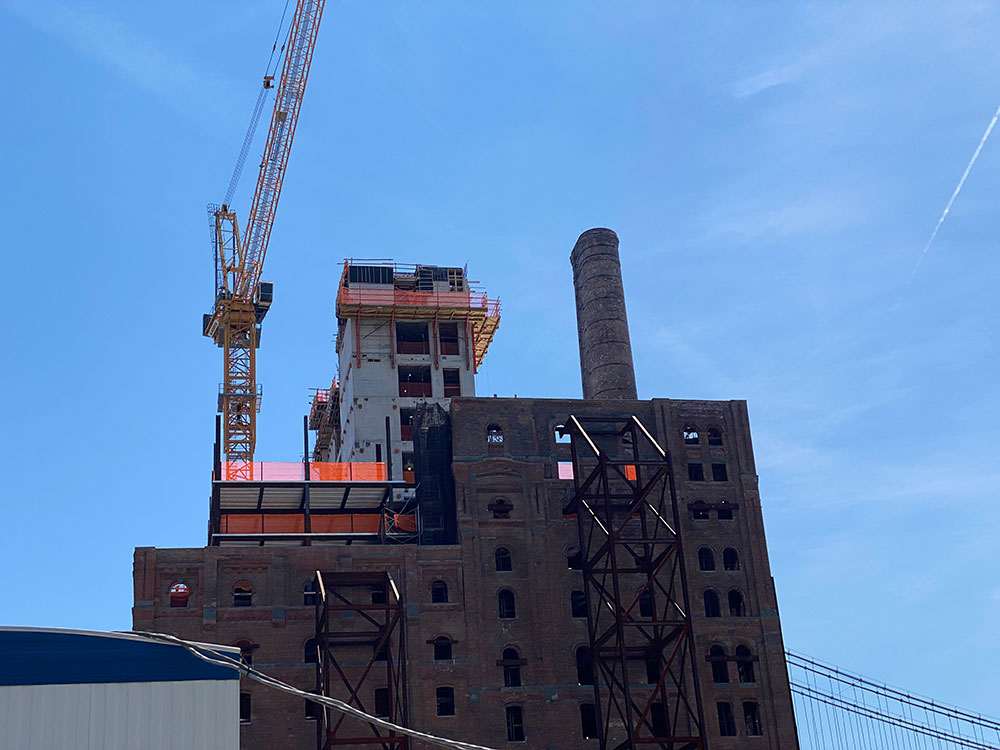 Domino Sugar Factory Development on original factory buiolding