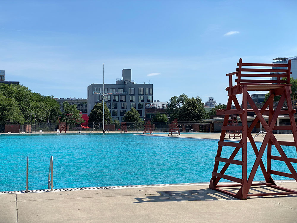 McCarren Park Pool in summer