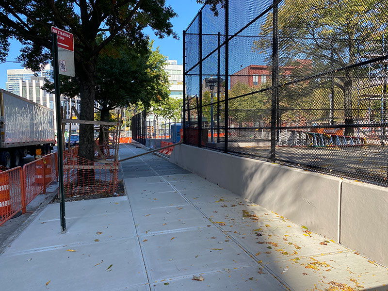 Sidewalk at sheridan playground has been replaced