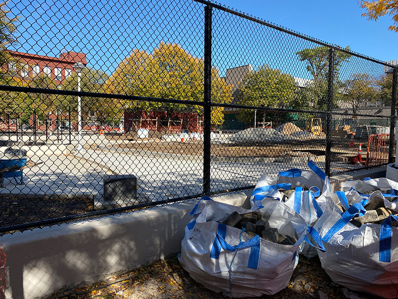 Sidewalk at sheridan playground has been replaced