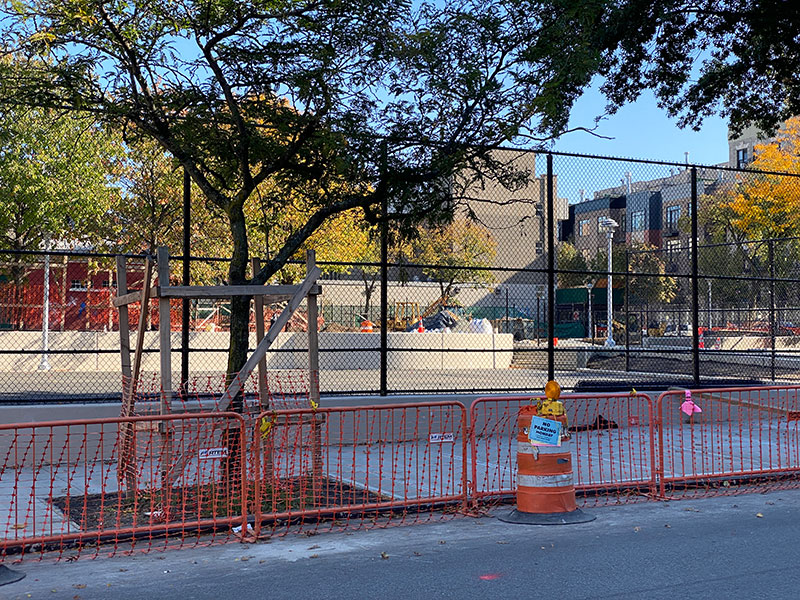 Sidewalk at sheridan playground has been replaced