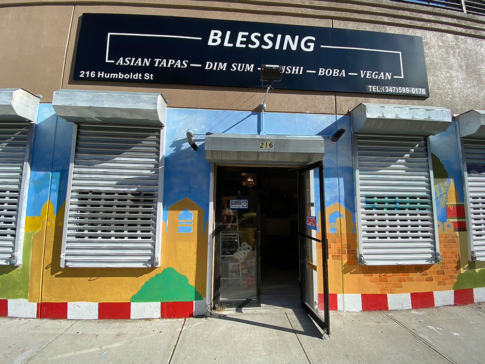 Blessing on Humboldt has recently had its facade repainted in preparation of reopening