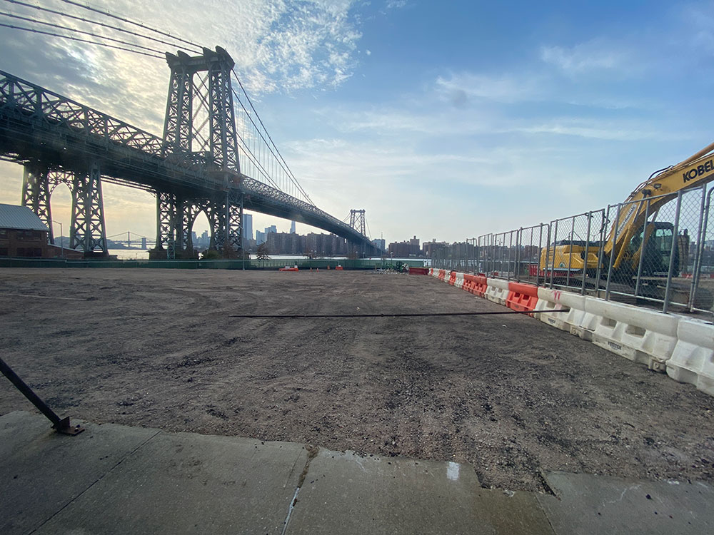 Domino Building D in Brooklyn williamsburg waterfront is cleared for construction