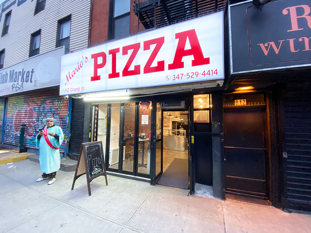 Mario's pizza opened on Grand Street in East Williamsburg