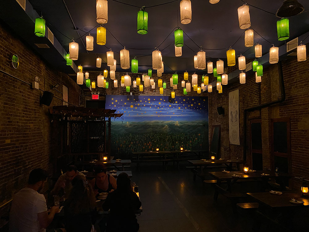 Chiangmai in Bushwick interior back room with hanging lights