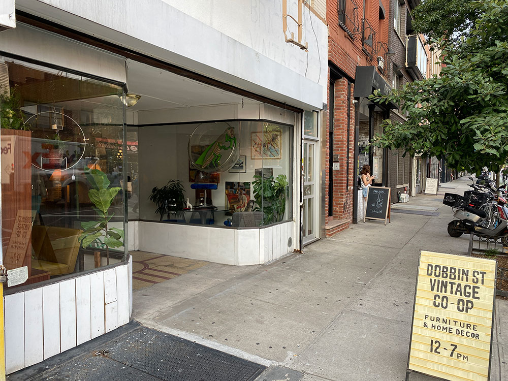 Dobbin Street store front on Grand Street