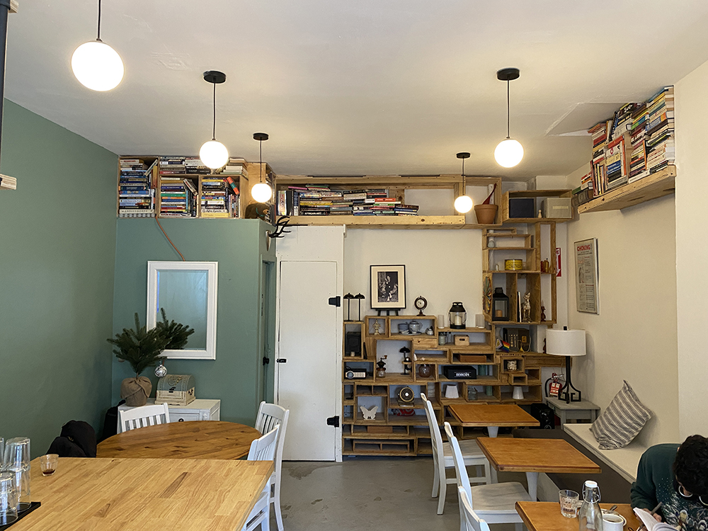 Interior of Nyla cafe is a cozy space