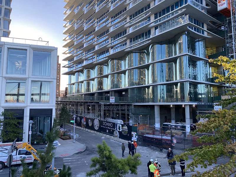 280 Kent rising at the Domino development in Williamsburg Brooklyn