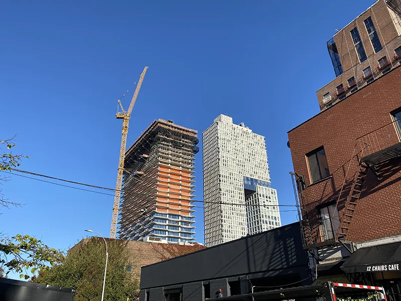 280 Kent rising at the Domino development in Williamsburg Brooklyn